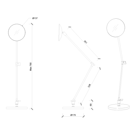Косметическое зеркало DECOR WALTHER 0102800 настольное цвет хром