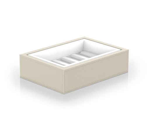 Мыльница DECOR WALTHER BROWNIE 0937347 настольная цвет песочно бежевый белый матовый