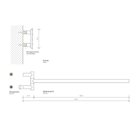 Полотенцедержатель DECOR WALTHER MIKADO 0520650 подвесной цвет белый матовый