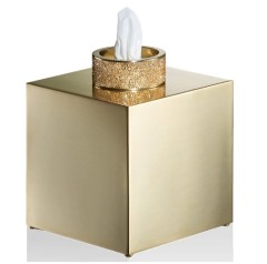 Диспенсер для салфеток DECOR WALTHER ROCKS 0934482 настольный цвет золото матовое