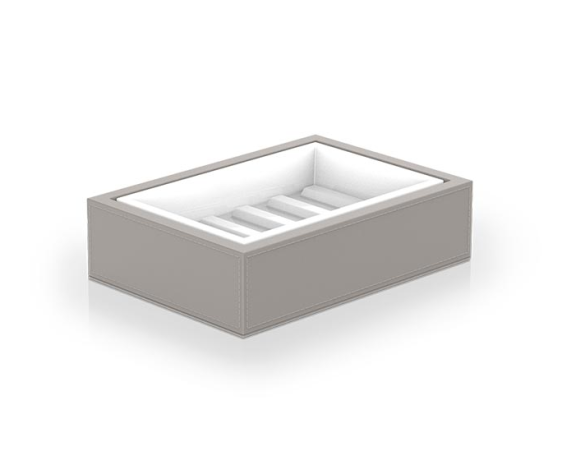 Мыльница DECOR WALTHER BROWNIE 0937349 настольная цвет тауп белый матовый