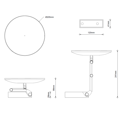 Зеркало косметическое DECOR WALTHER VISION R 0126515 настенное цвет медь матовая