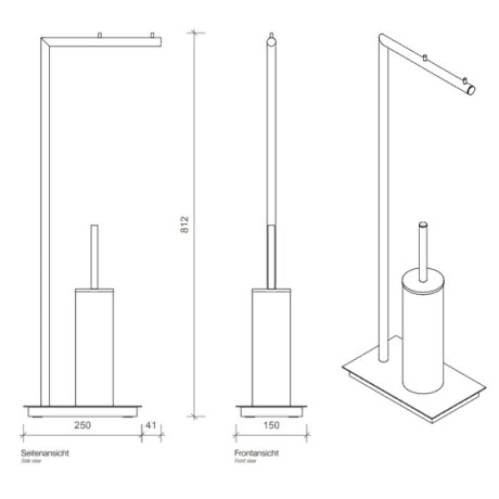 Стойка DECOR WALTHER UNIVERSAL 0506100 напольная цвет хром