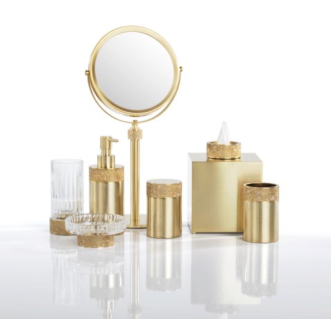 Дозатор DECOR WALTHER ROCKS 0933682 настольный цвет золото матовое