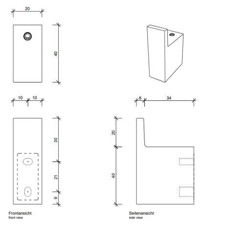 Крючок DECOR WALTHER CONTRACT 0650300 подвесной цвет хром