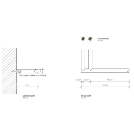 Держатель туалетной бумаги DECOR WALTHER MIKADO 0520276 подвесной цвет сталь матовая