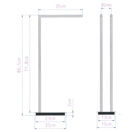 Стойка DECOR WALTHER UNIVERSAL 0504850 напольная цвет белый матовый