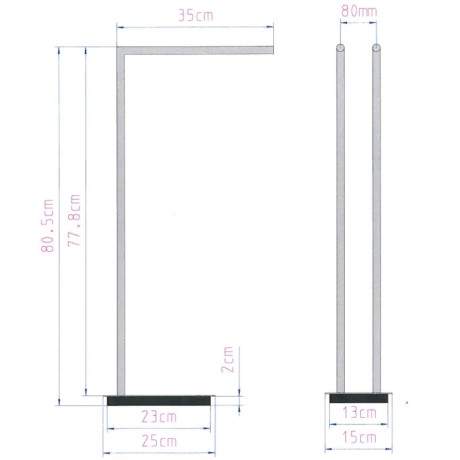 Стойка DECOR WALTHER UNIVERSAL 0504800 напольная цвет хром