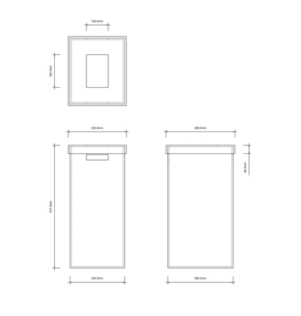 Корзина DECOR WALTHER BROWNIE 0937560 напольная цвет черный