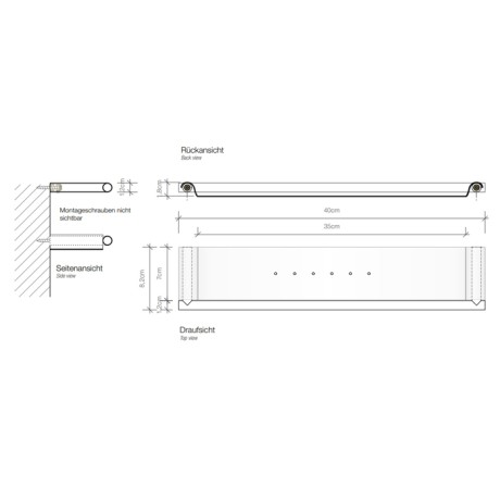Душевая полка DECOR WALTHER MIKADO 0521760 подвесная цвет черный матовый