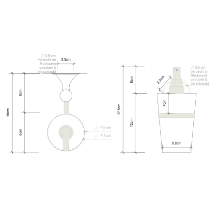 Дозатор DECOR WALTHER CLASSIC 0831850 подвесной цвет хром