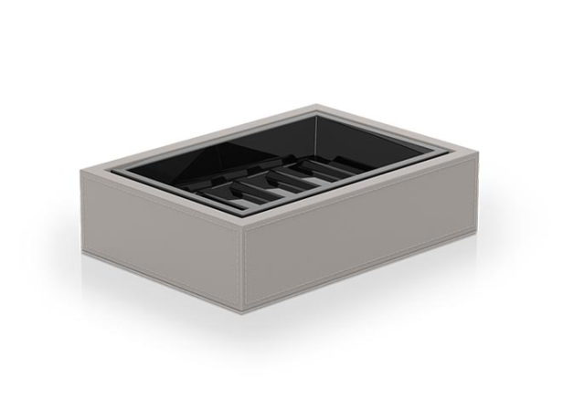 Мыльница DECOR WALTHER BROWNIE 0937949 настольная цвет тауп черный матовый