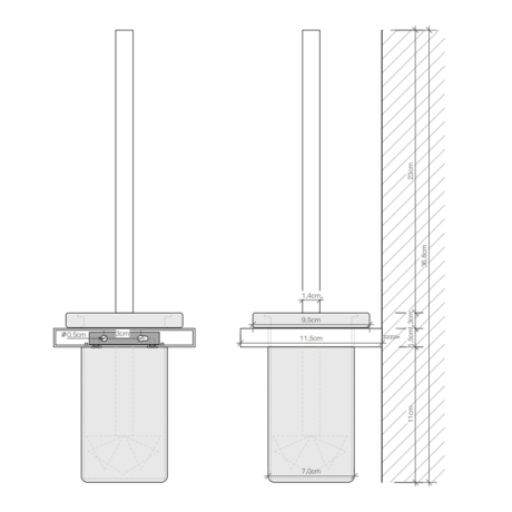 Диспенсер для салфеток DECOR WALTHER CONTRACT 0848000 подвесной цвет хром