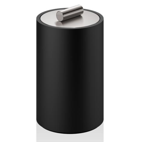 Баночка универсальная DECOR WALTHER STONE DW 0971365 настольный цвет черный матовый сталь матовая