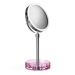 Косметическое зеркало DECOR WALTHER KRISTALL 0941761 настольное цвет хром розовый