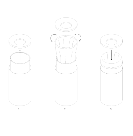 Мусорный бак DECOR WALTHER BASIC CONTRACT 0615676 напольный 60 л цвет сталь матовая