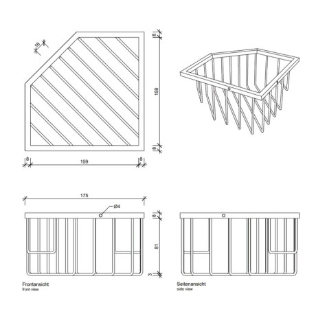Корзина универсальная DECOR WALTHER 0703300 подвесная цвет хром