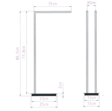 Стойка DECOR WALTHER UNIVERSAL 0504834 напольная цвет никель сатинированный