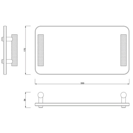 Поднос DECOR WALTHER CLUB 0856182 настольный цвет золото матовое прозрачное стекло