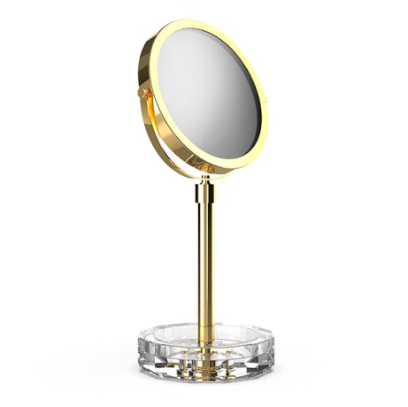 Косметическое зеркало DECOR WALTHER KRISTALL 0941856 настольное цвет золото кристальный