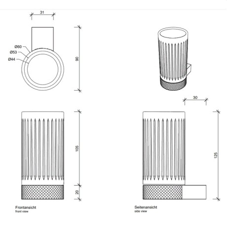 Стакан DECOR WALTHER CLUB 0857482 настенный