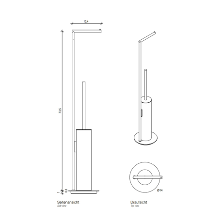 Стойка DECOR WALTHER MIKADO 0522376 напольная цвет сталь матовая