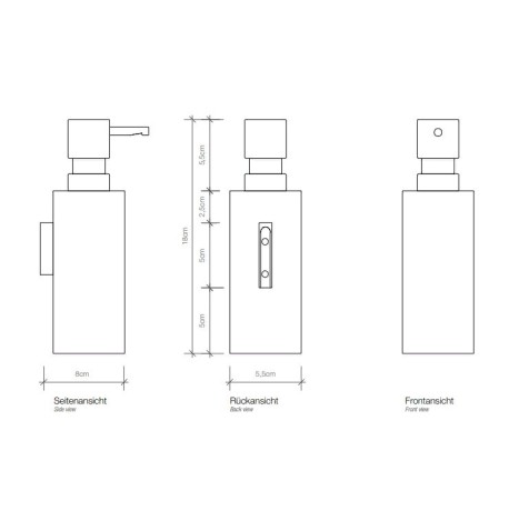 Дозатор DECOR WALTHER MIKADO 0521182 подвесной цвет золото матовое