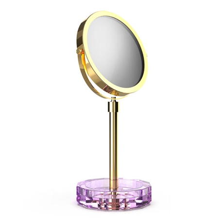Косметическое зеркало DECOR WALTHER KRISTALL 0941880 настольное цвет золото фиолетовый