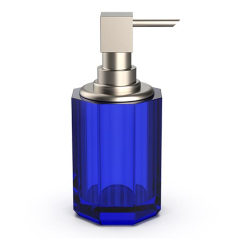 Дозатор DECOR WALTHER KRISTALL 0943795 настольный цвет капри синий никель сатинированный