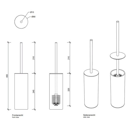 Ершик DECOR WALTHER CRACK 0933000 напольный цвет хром