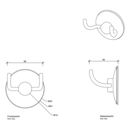 Крючок DECOR WALTHER UNIVERSAL 0900800 подвесной на присоске цвет хром