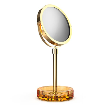 Косметическое зеркало DECOR WALTHER KRISTALL 0941881 настольное цвет золото янтарь