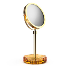 Косметическое зеркало DECOR WALTHER KRISTALL 0941881 настольное цвет золото янтарь