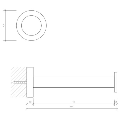 Держатель туалетной бумаги DECOR WALTHER BASIC 0530360 подвесной цвет черный матовый