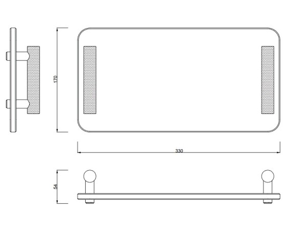 Поднос DECOR WALTHER CLUB 0856105 настольный цвет хром черный