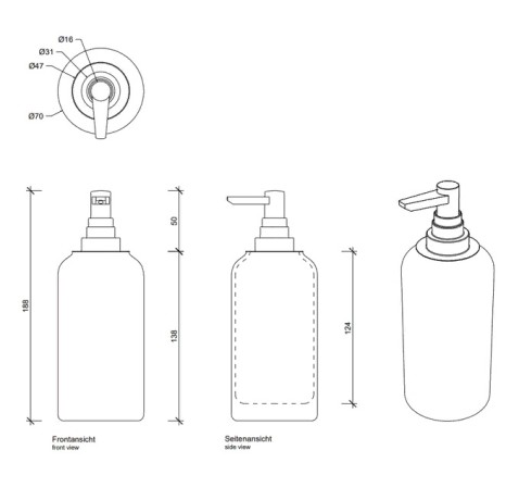 Дозатор DECOR WALTHER CRACK 0932800 настольный цвет хром