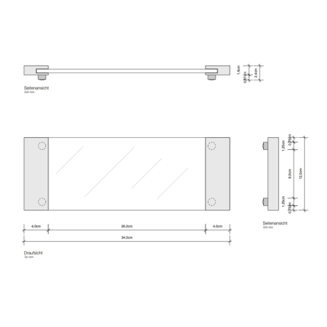 Лоток DECOR WALTHER CORNER CENTURY CONTEMPORARY 0848702 настольный цвет хром