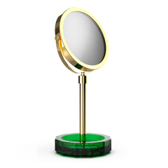 Косметическое зеркало DECOR WALTHER KRISTALL 0941896 настольное цвет золото английский зеленый