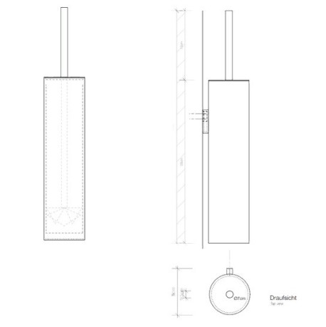 Ершик DECOR WALTHER MIKADO 0521378 подвесной цвет сталь матовая/черный матовый