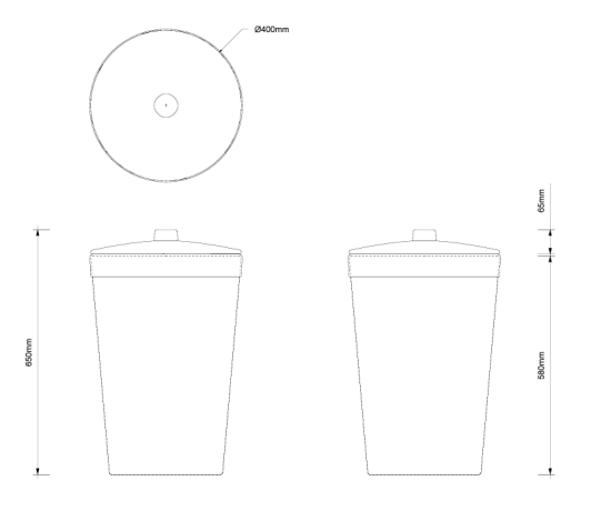 Корзина для белья DECOR WALTHER BASKET 0922392 напольная цвет ротанг темный