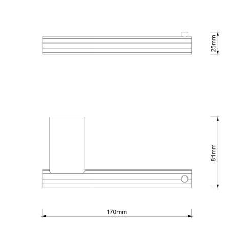 Держатель туалетной бумаги DECOR WALTHER OF.LINE 0670620 подвесной цвет Champagner