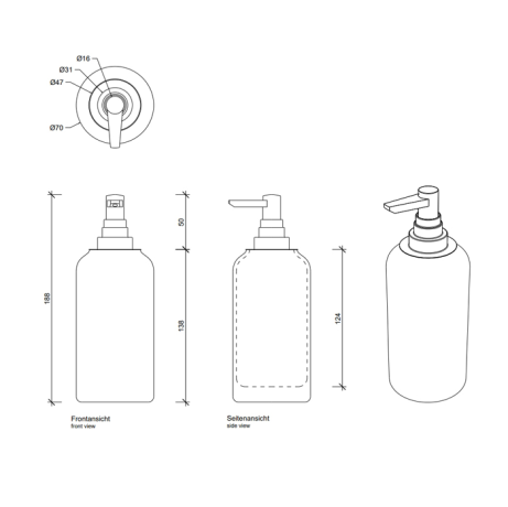 Дозатор DECOR WALTHER CRACK 0932820 настольный цвет золото