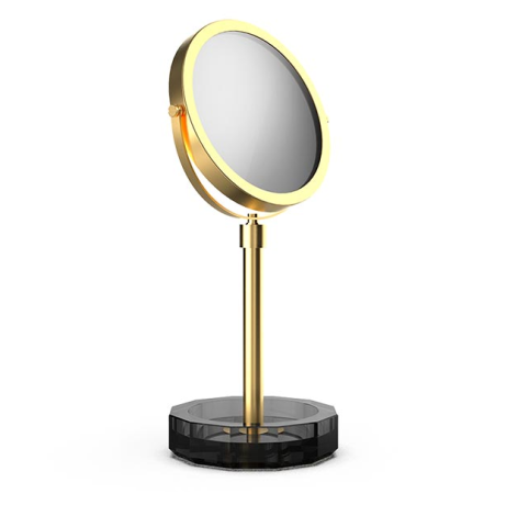 Косметическое зеркало DECOR WALTHER KRISTALL 0941994 настольное цвет золото матовое антрацит