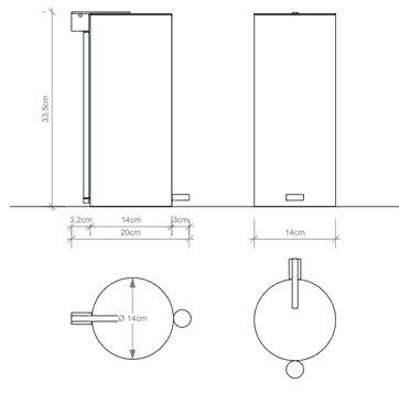 Ведро DECOR WALTHER MIKADO 0612700 напольное цвет хром