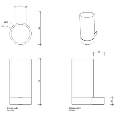 Ершик DECOR WALTHER CLUB 0855260 подвесной цвет черный матовый хром