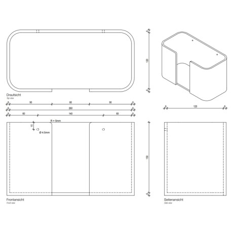 Диспенсер для салфеток DECOR WALTHER STONE 0974255 подвесной цвет сталь матовая