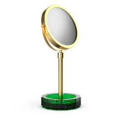 Косметическое зеркало DECOR WALTHER KRISTALL 0941996 настольное цвет золото матовое английский зеленый
