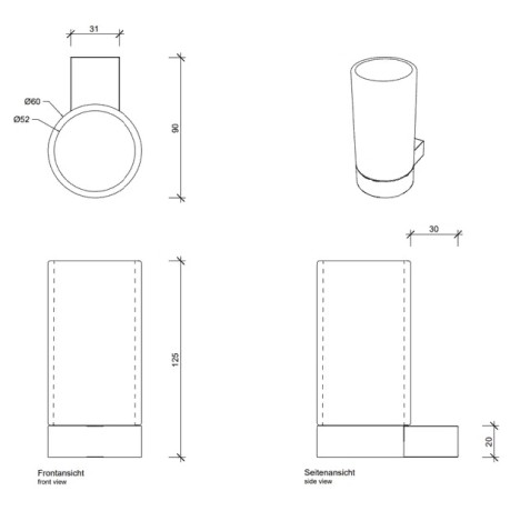 Ершик DECOR WALTHER CLUB 0855200 подвесной цвет хром